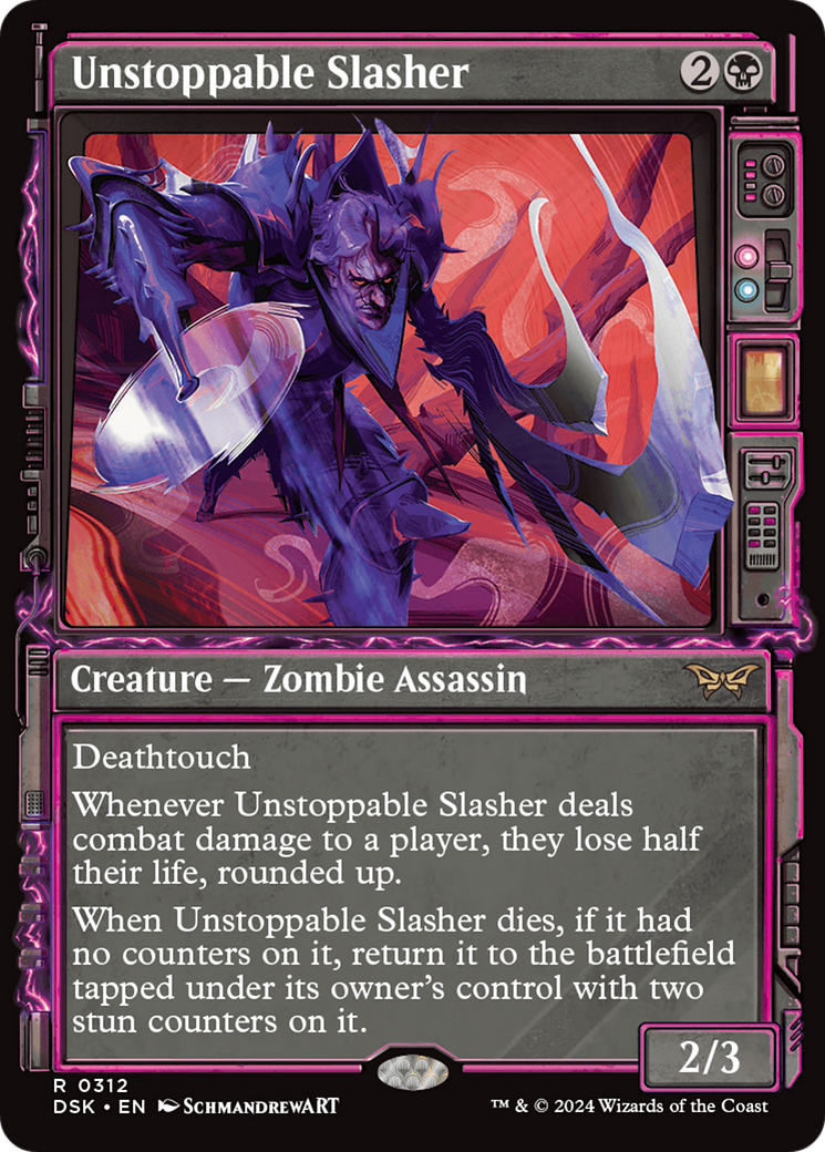 Unstoppable Slasher (DSK-312) [Duskmourn: House of Horror]: (Showcase) Foil