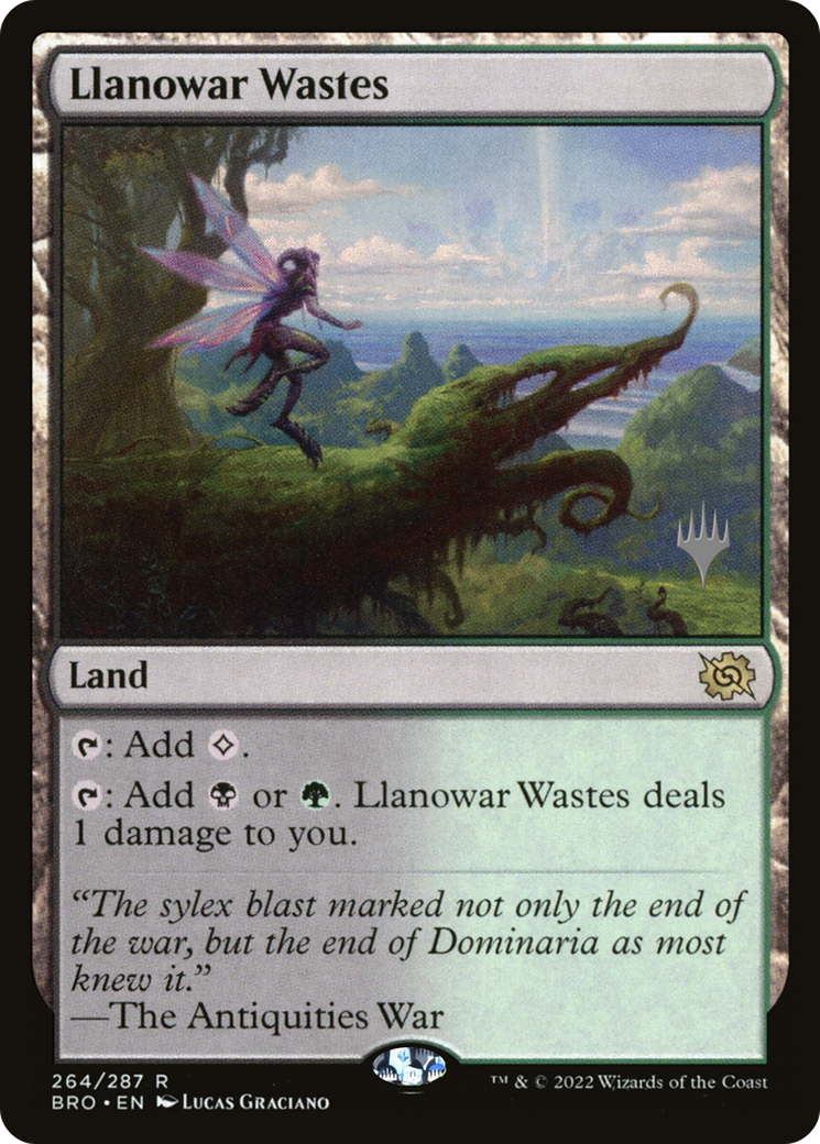 Llanowar Wastes (PPBRO-264) [Promo Pack: The Brothers' War Promos]