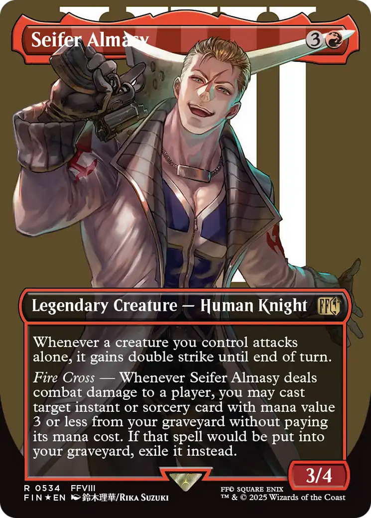 Seifer Almasy (Borderless) (Surge Foil) (FIN-534) [FINAL FANTASY] (Borderless) Foil