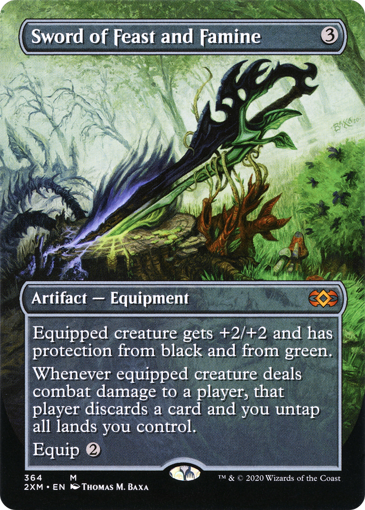 Sword of Feast and Famine (2XM-364) [Double Masters] (Borderless) Foil