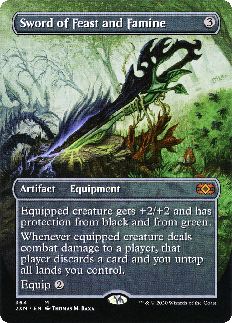 Sword of Feast and Famine (Borderless) (2XM-364) (Borderless) [Double Masters]