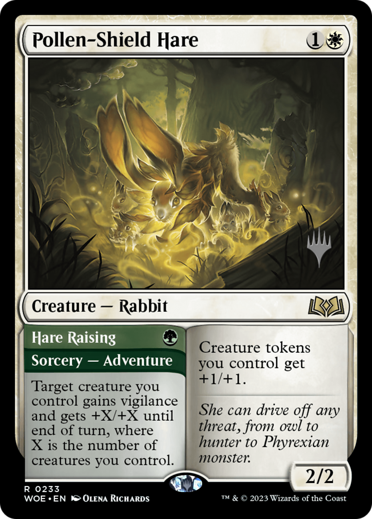 Pollen-Shield Hare // Hare Raising (PPWOE-233P) [Wilds of Eldraine Promos]