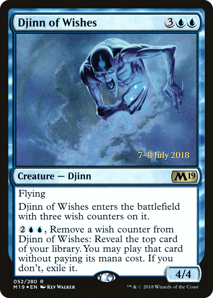 Djinn of Wishes (PRE-52S) [Core Set 2019 Promos] Foil