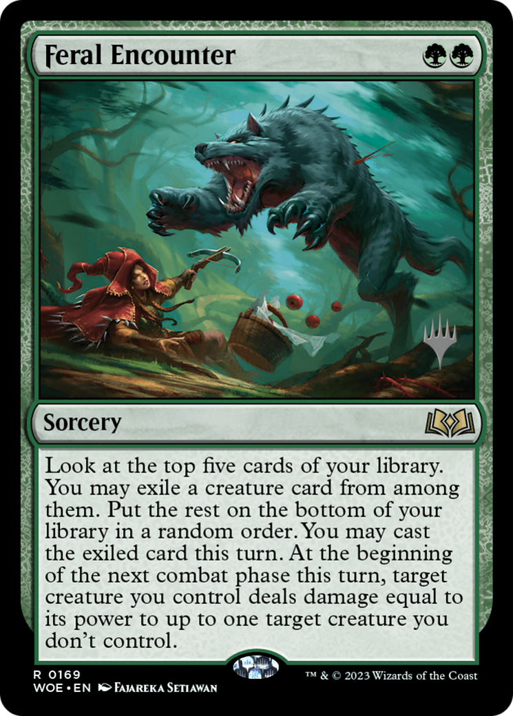 Feral Encounter (PPWOE-169P) [Wilds of Eldraine Promos]