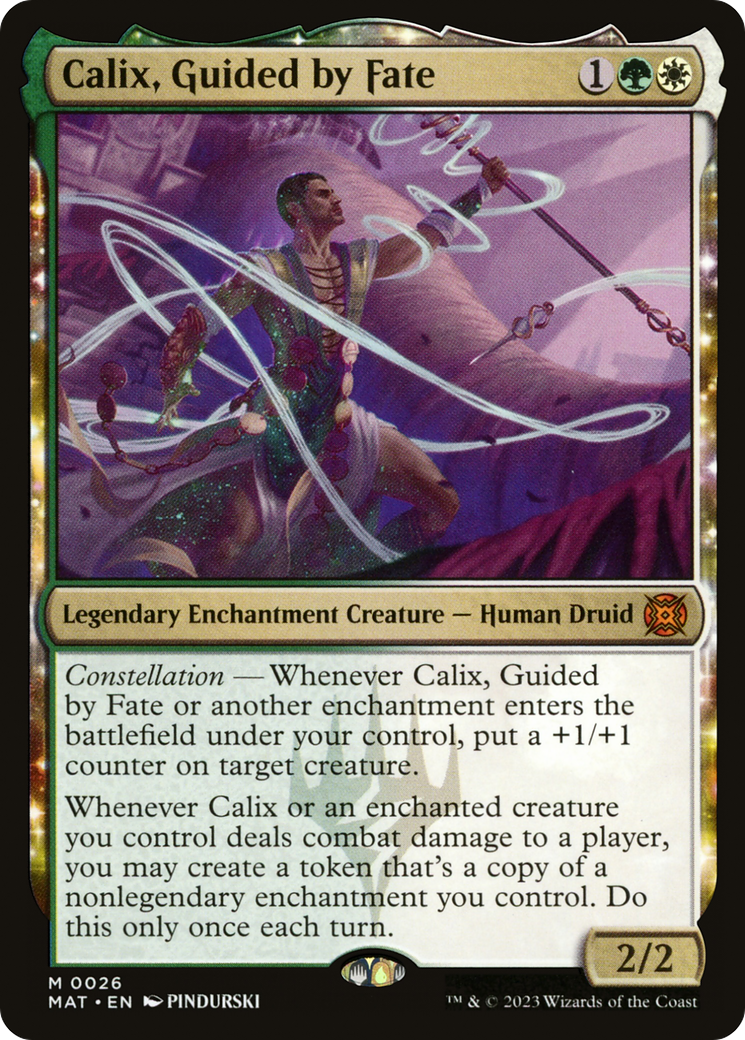 Calix, Guided by Fate (MAT-026) [March of the Machine: The Aftermath]: (enchantment) Foil