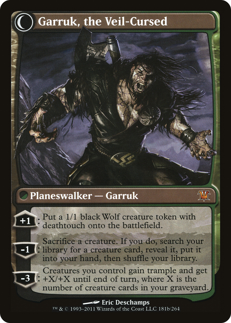 Garruk Relentless // Garruk, the Veil-Cursed (LIST-ISD-181) [The List]: (Double Faced Transform)