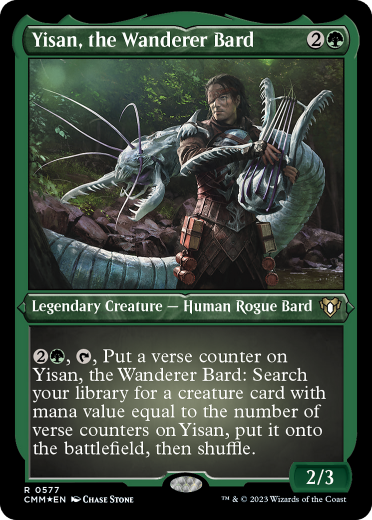 Yisan, the Wanderer Bard (CMM-577) [Commander Masters] Etched Foil