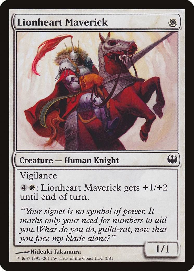 Lionheart Maverick (DDG-003) [Duel Decks: Knights vs. Dragons]