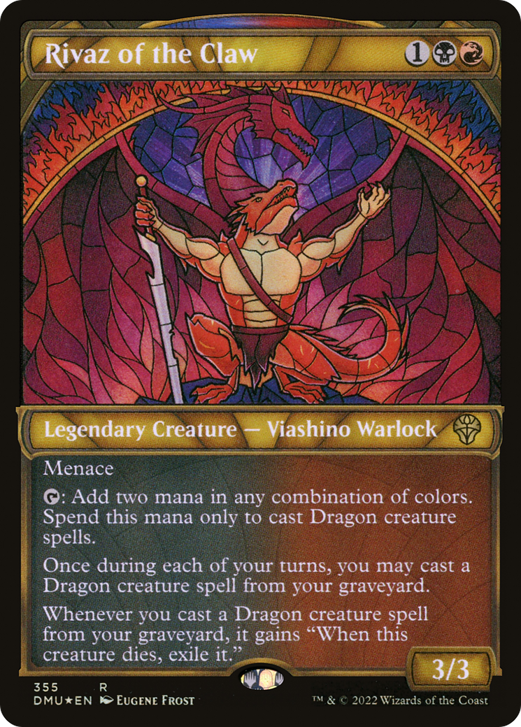 Rivaz of the Claw (DMU-355) [Dominaria United]: (Showcase) Foil