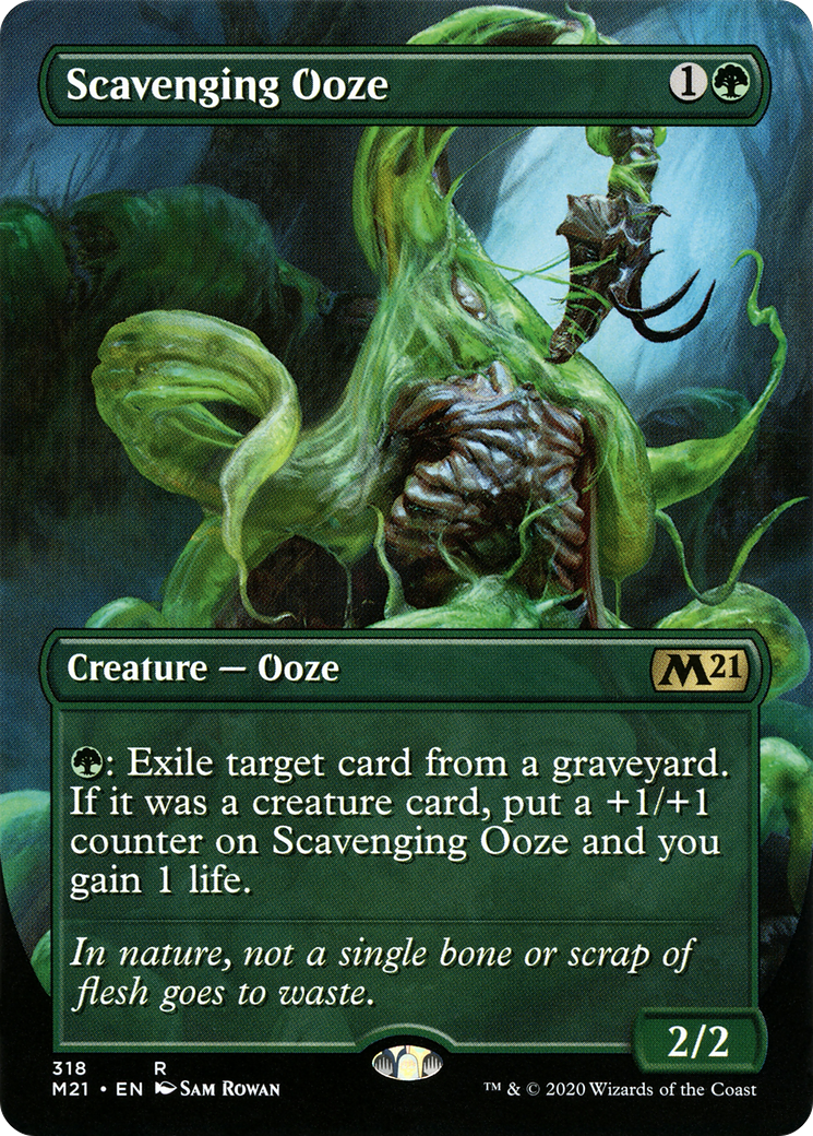 Scavenging Ooze (Alternate Art) (M21-318) (Borderless) [Core Set 2021]