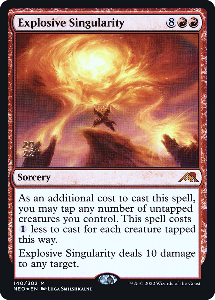 Explosive Singularity (PRE-140) [Kamigawa: Neon Dynasty Promos] Foil