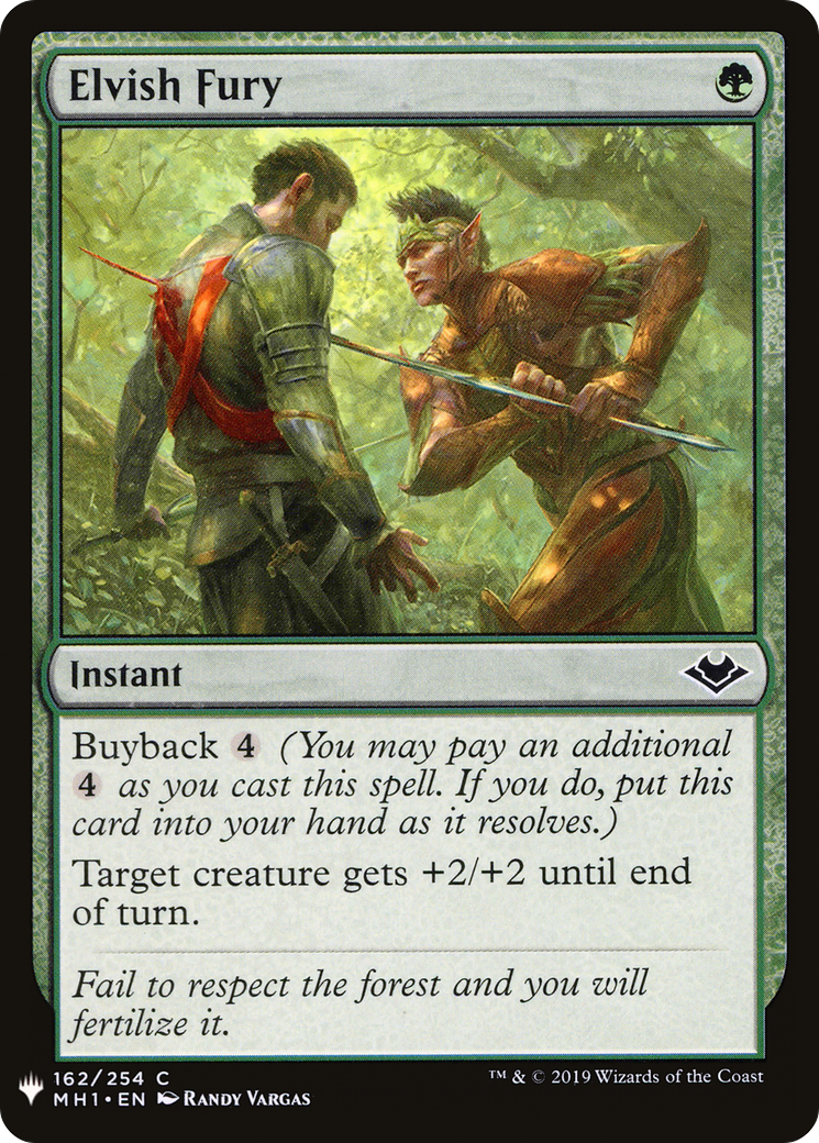 Elvish Fury (LIST-MH1-162) [The List]