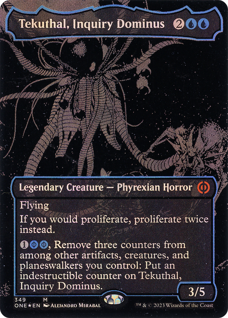 Tekuthal, Inquiry Dominus (ONE-349) [Phyrexia: All Will Be One] (Borderless) Foil