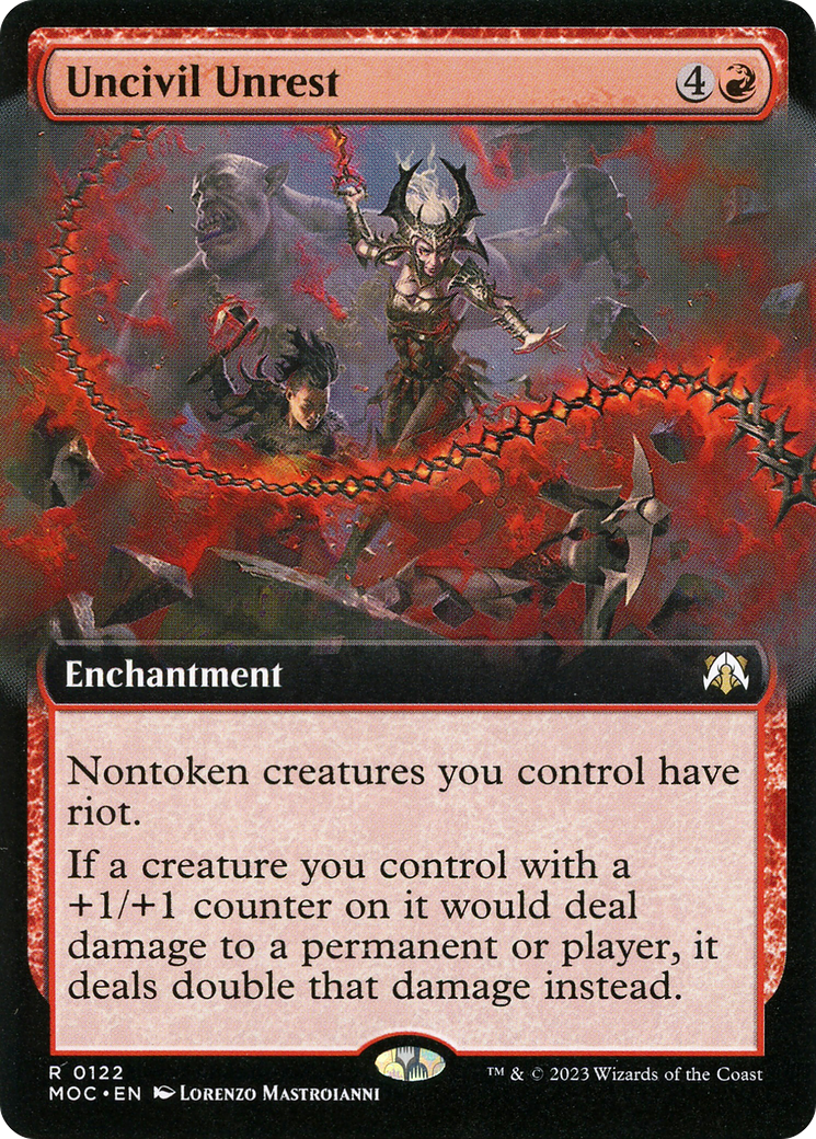 Uncivil Unrest (MOC-122) [March of the Machine Commander]: (Extended Art) Foil
