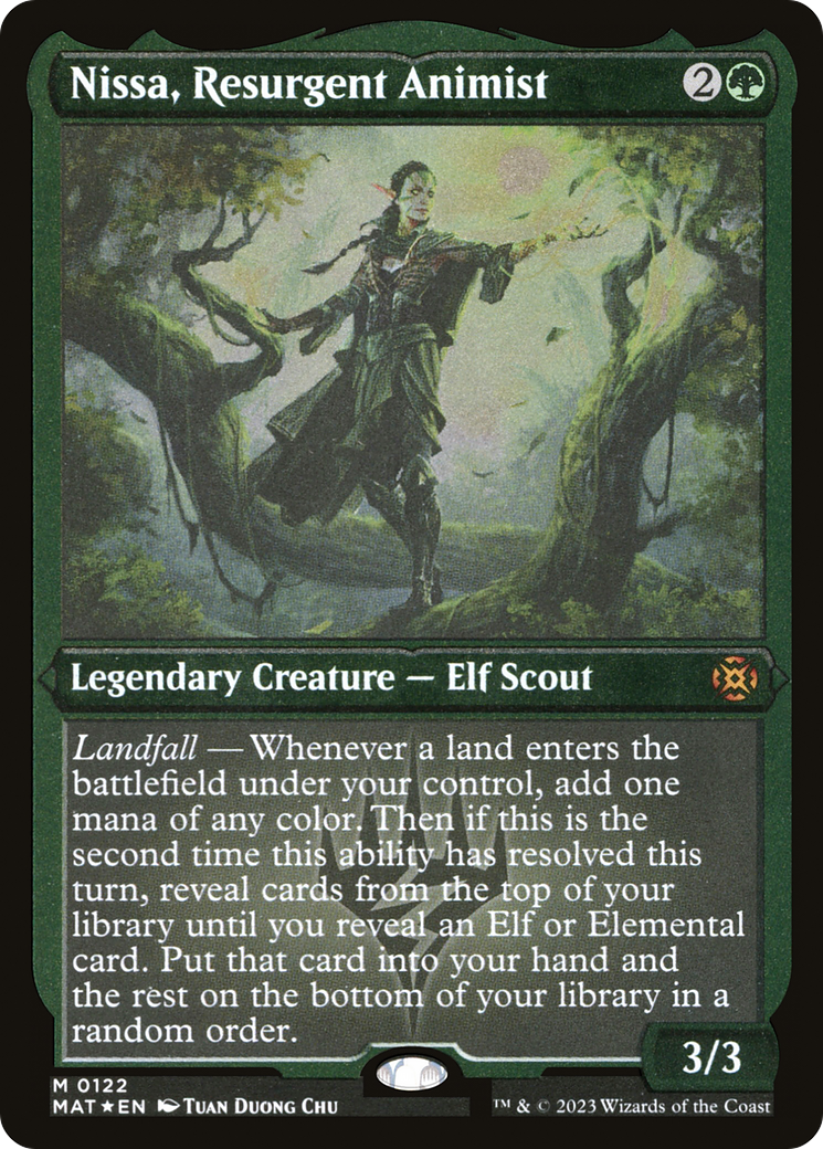 Nissa, Resurgent Animist (MAT-122) [March of the Machine: The Aftermath] Etched Foil