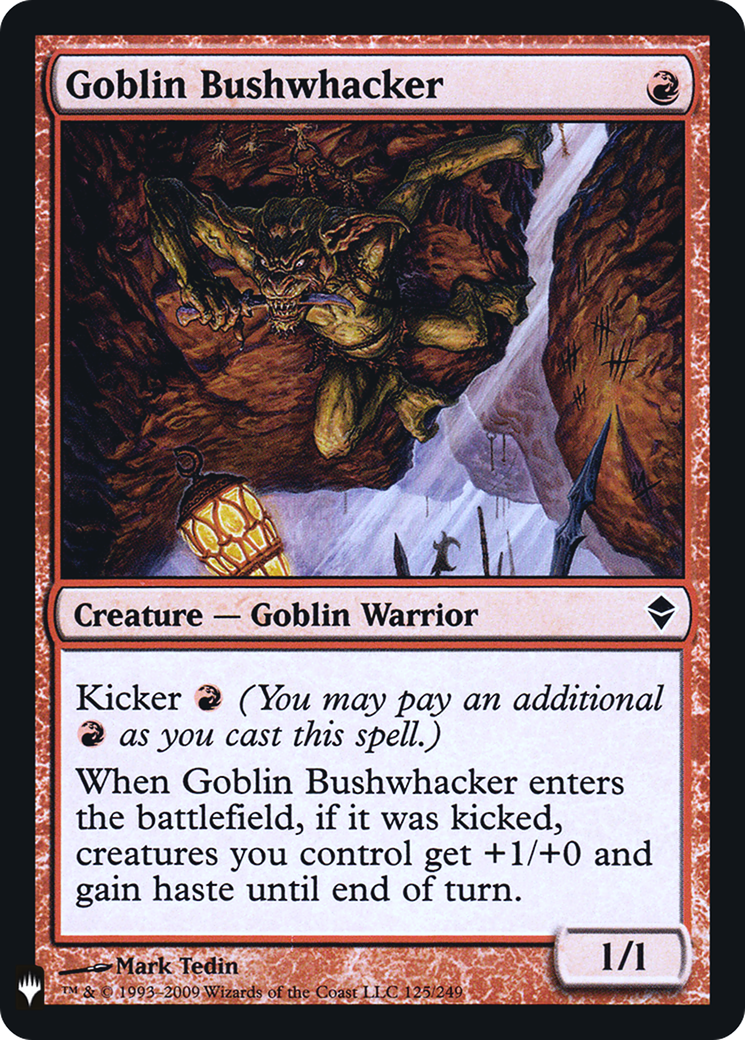 Goblin Bushwhacker (LIST-ZEN-125) [The List] Foil