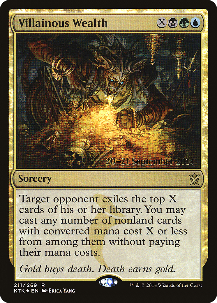 Villainous Wealth (PRE-211S) [Khans of Tarkir Promos] Foil