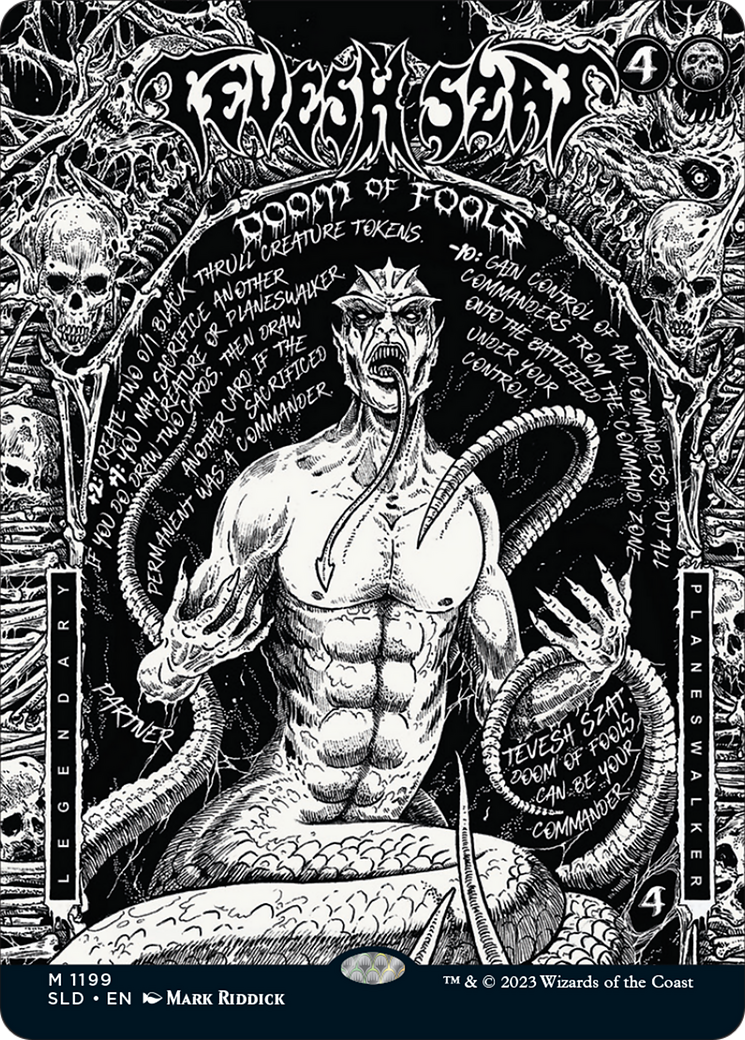 Tevesh Szat, Doom of Fools (SLD-1199) [Secret Lair Drop]: (Full Art) (Borderless) Foil