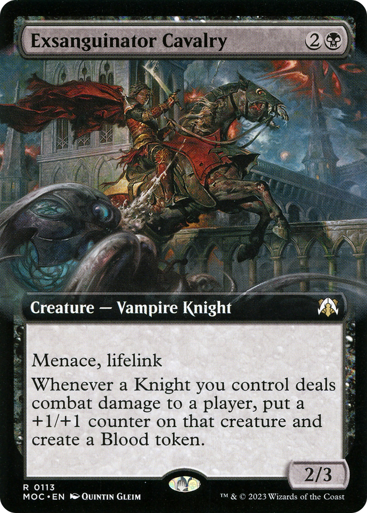 Exsanguinator Cavalry (MOC-113) [March of the Machine Commander]: (Extended Art) Foil