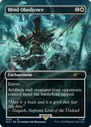 Blind Obedience (Borderless) (SLD-1030) (Borderless) [Secret Lair Drop]