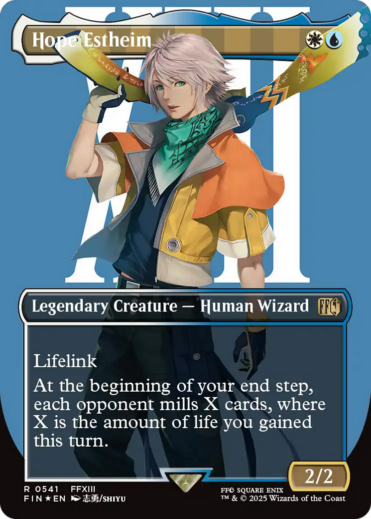 Hope Estheim (Borderless) (Surge Foil) (FIN-541) [FINAL FANTASY] (Borderless) Foil