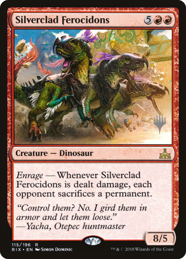 Silverclad Ferocidons (PPM20-115P) [Promo Pack: Rivals of Ixalan Promos]
