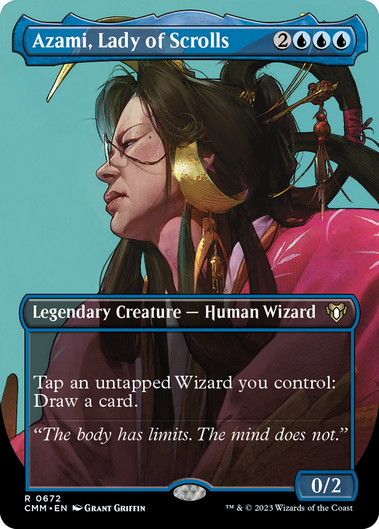 Azami, Lady of Scrolls (CMM-672) [Commander Masters] (Borderless) Foil