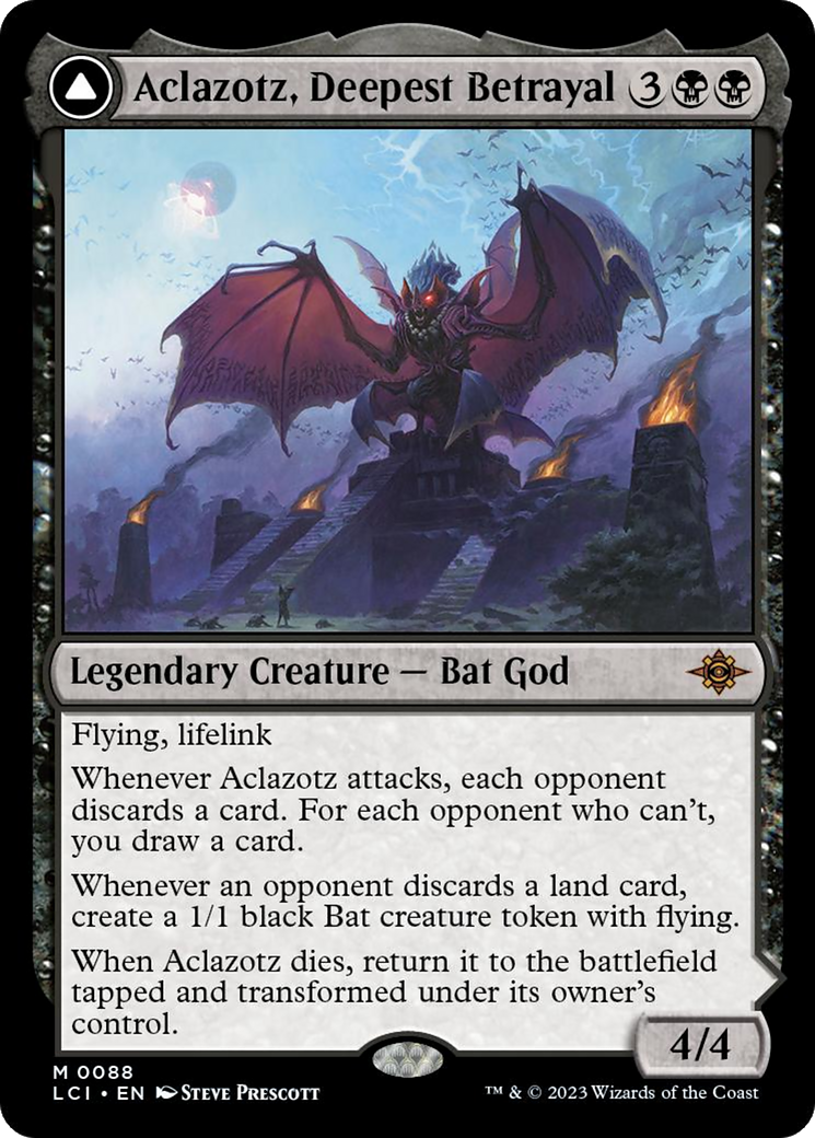 Aclazotz, Deepest Betrayal // Temple of the Dead (LCI-088) [The Lost Caverns of Ixalan] Foil
