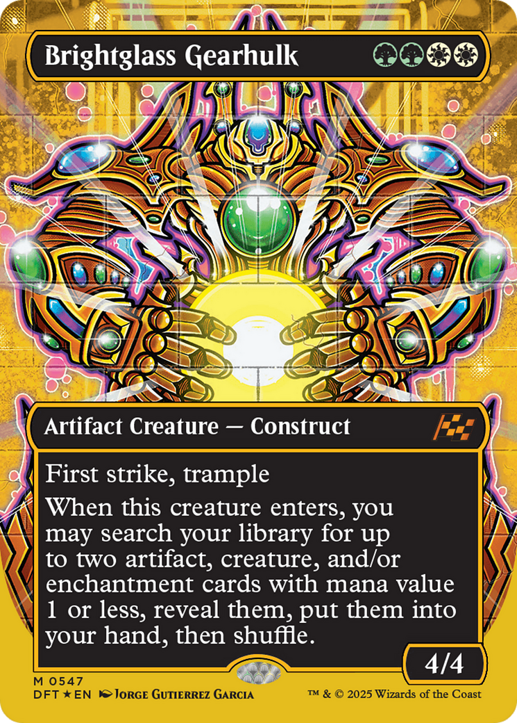 Brightglass Gearhulk (DFT-547) [Aetherdrift] (Borderless) Foil