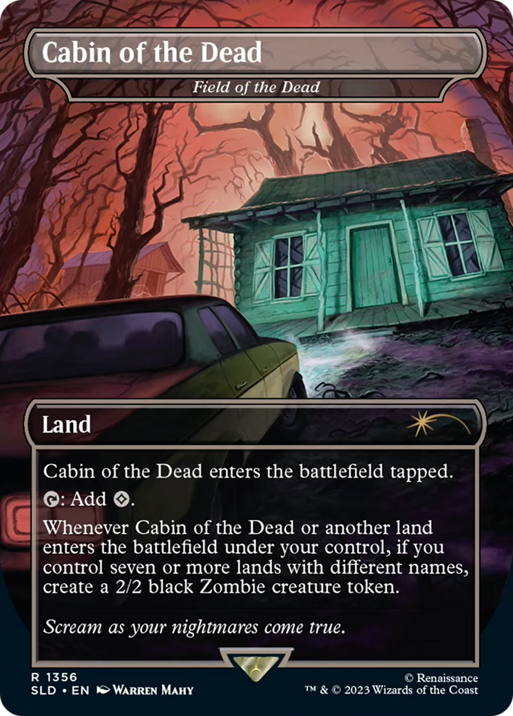 Field of the Dead (SLD-1356) [Secret Lair Drop] / Cabin of the Dead (Borderless)