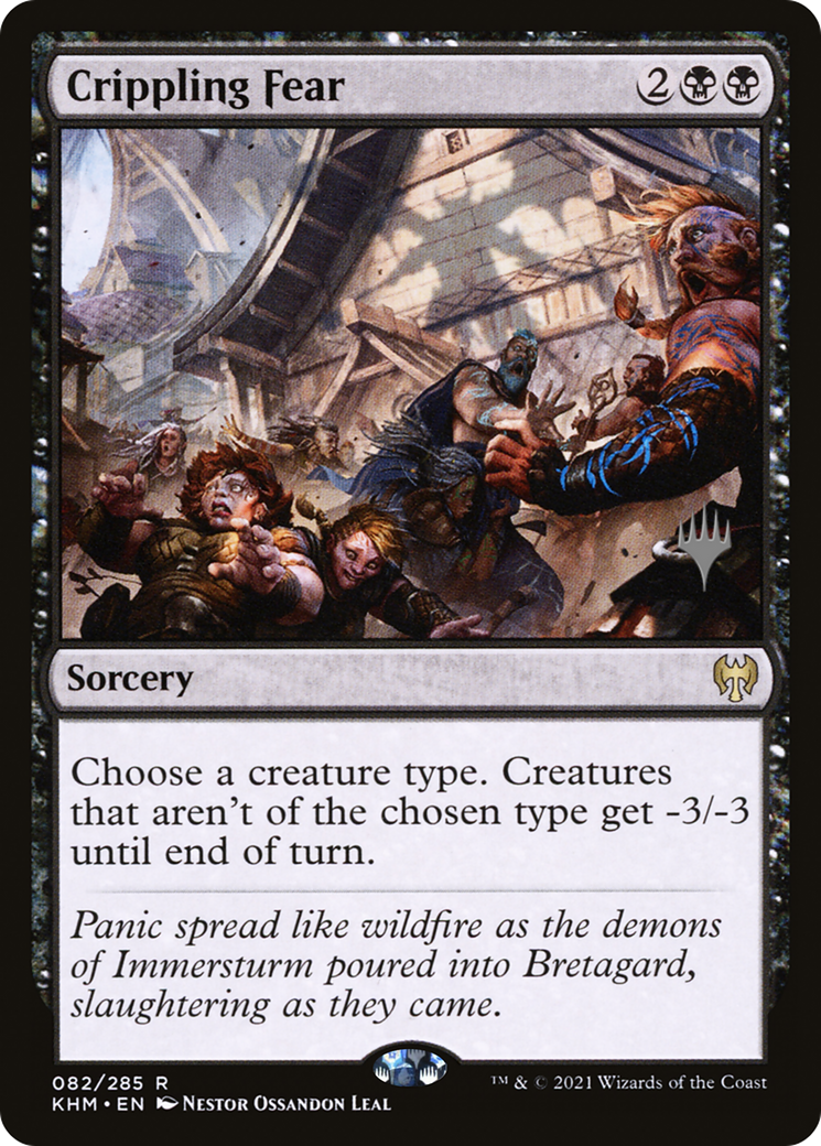 Crippling Fear (PPKHM-82P) [Promo Pack: Kaldheim Promos] Foil