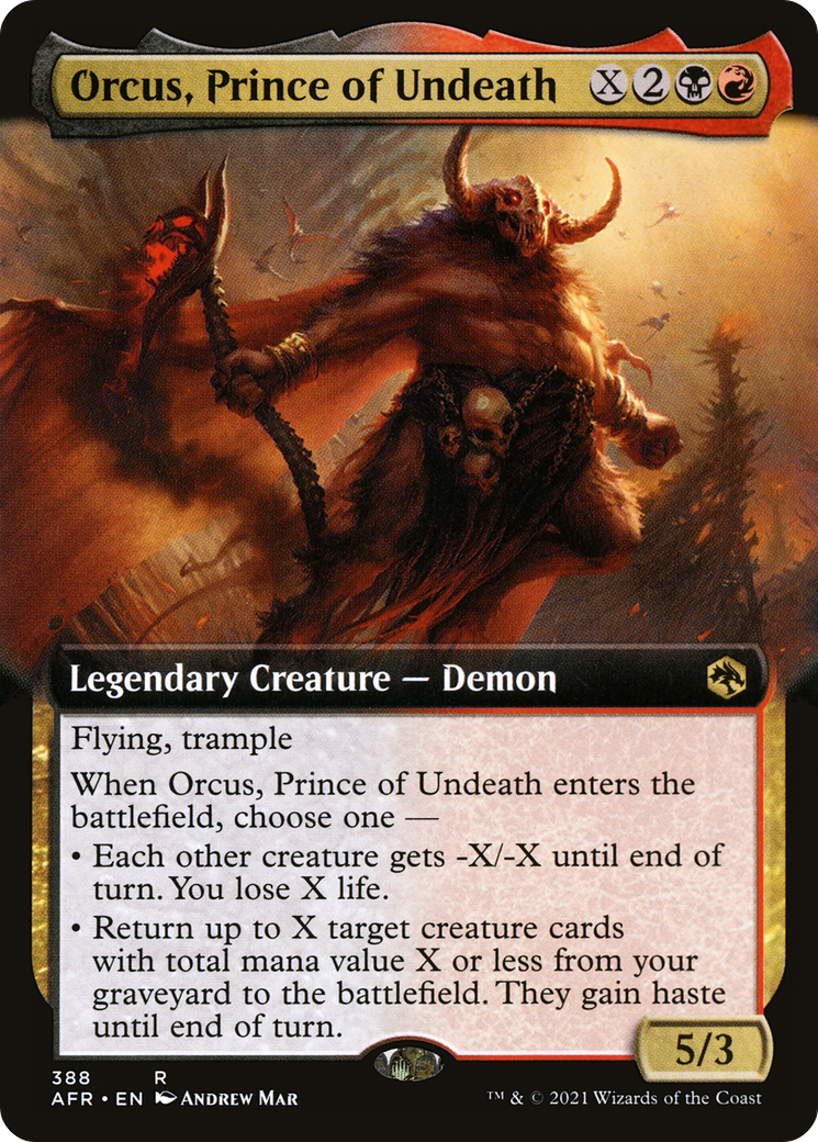 Orcus, Prince of Undeath (AFR-388) [Adventures in the Forgotten Realms]: (Extended Art) Foil