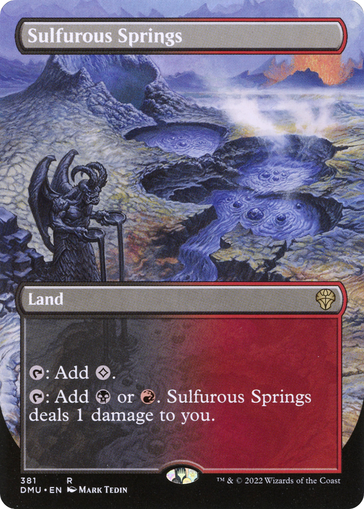 Sulfurous Springs (DMU-381) [Dominaria United] (Borderless) Foil