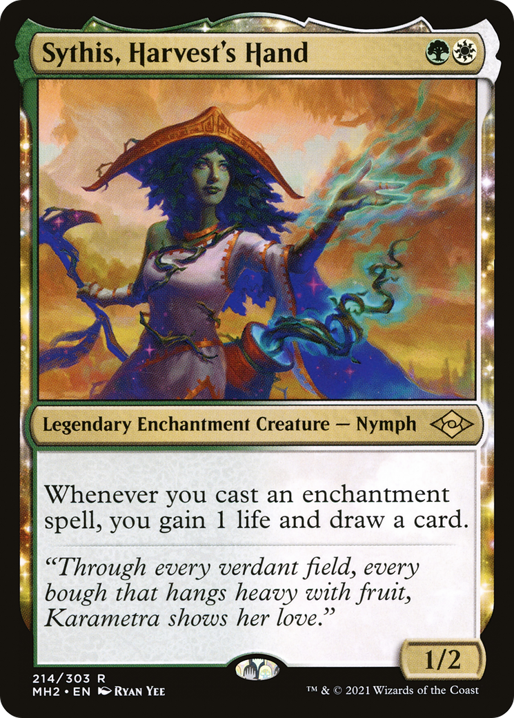 Sythis, Harvest's Hand (MH2-214) [Modern Horizons 2]: (enchantment) Foil