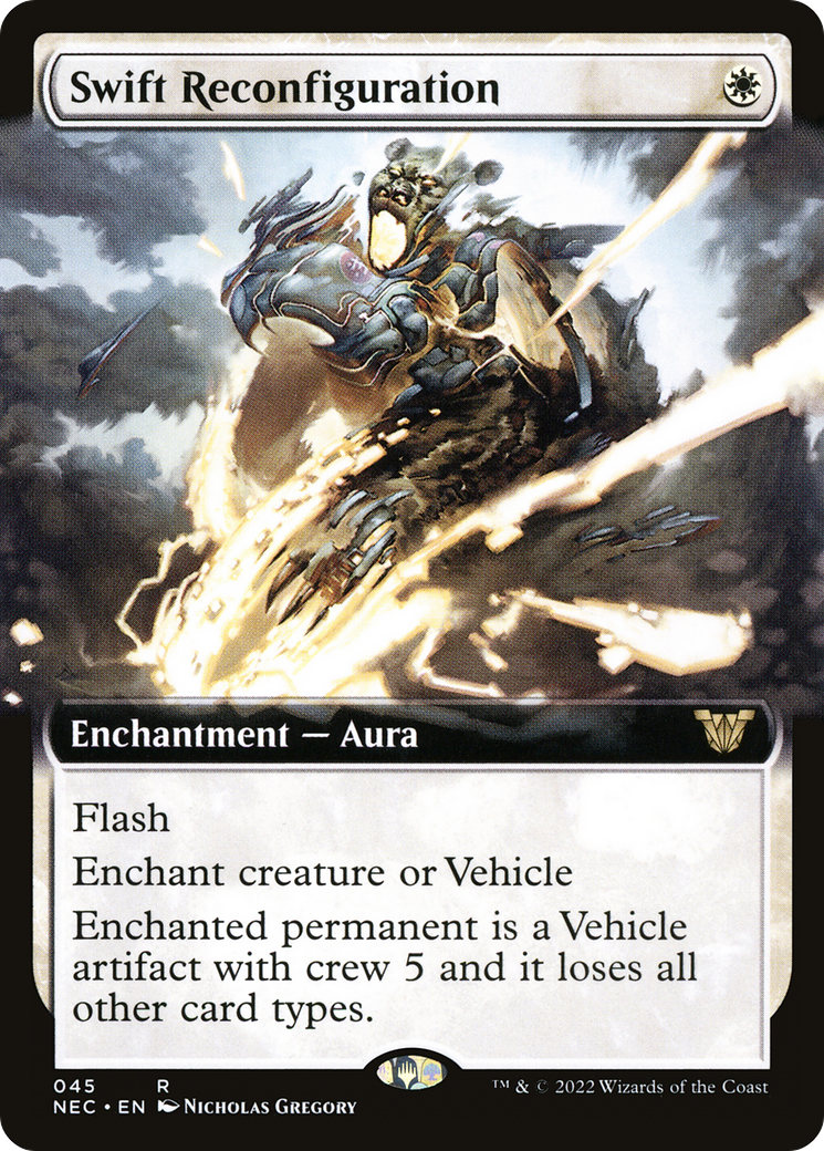 Swift Reconfiguration (Extended Art) (NEC-045) [Neon Dynasty Commander]