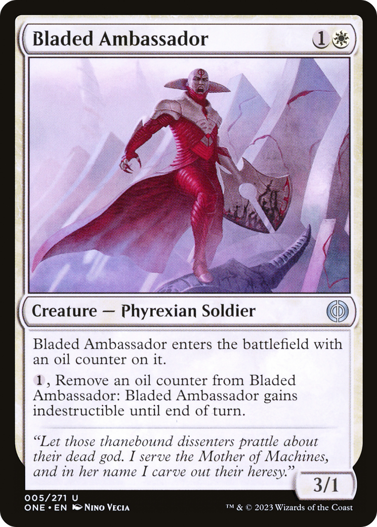 Bladed Ambassador (ONE-005) [Phyrexia: All Will Be One] Foil