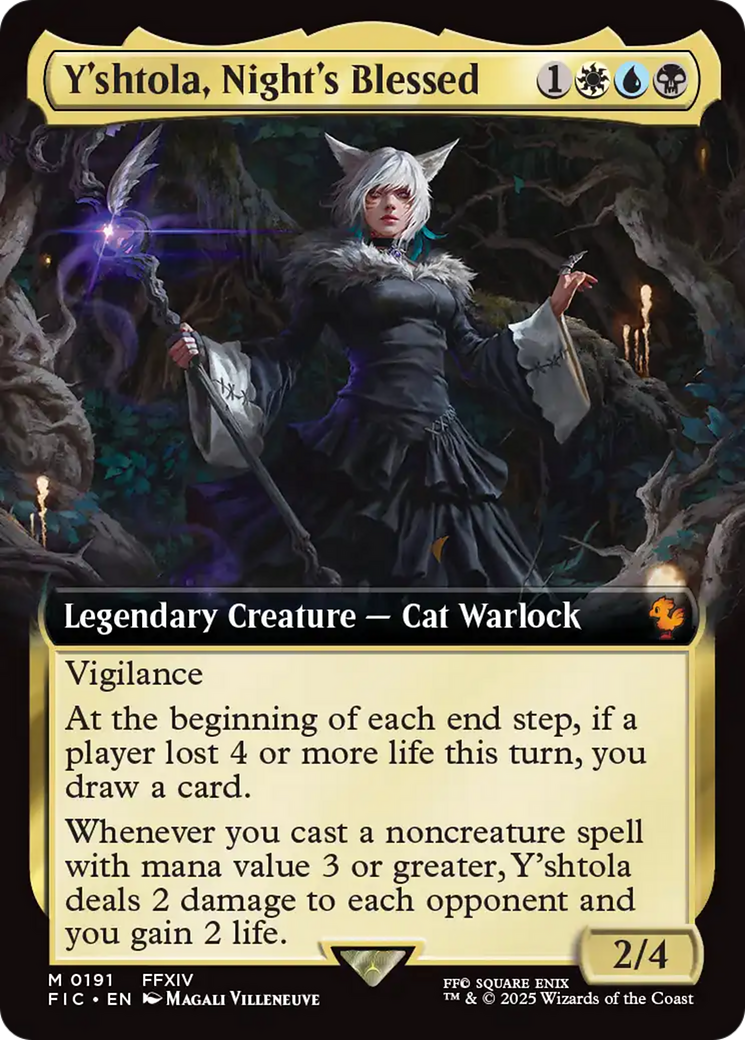 Y'shtola, Night's Blessed (Extended Art) (FIC-191) [Commander: FINAL FANTASY]: (Extended Art)
