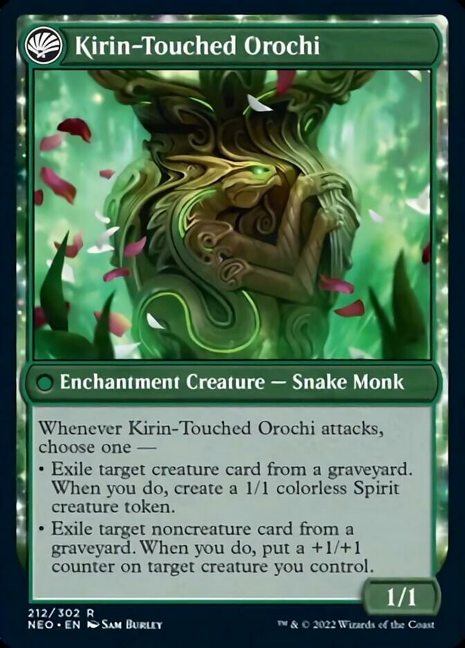 Teachings of the Kirin // Kirin-Touched Orochi (NEO-212) [Kamigawa: Neon Dynasty]: (fandfc, enchantment)