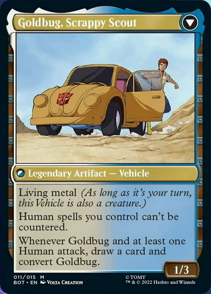 Goldbug, Humanity's Ally // Goldbug, Scrappy Scout (BOT-011) [Transformers]: (convertdfc) Foil