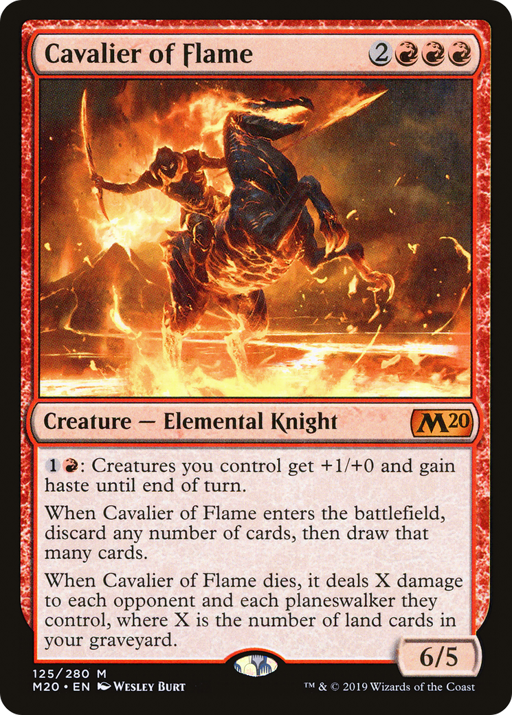 Cavalier of Flame (M20-125) [Core Set 2020] Foil