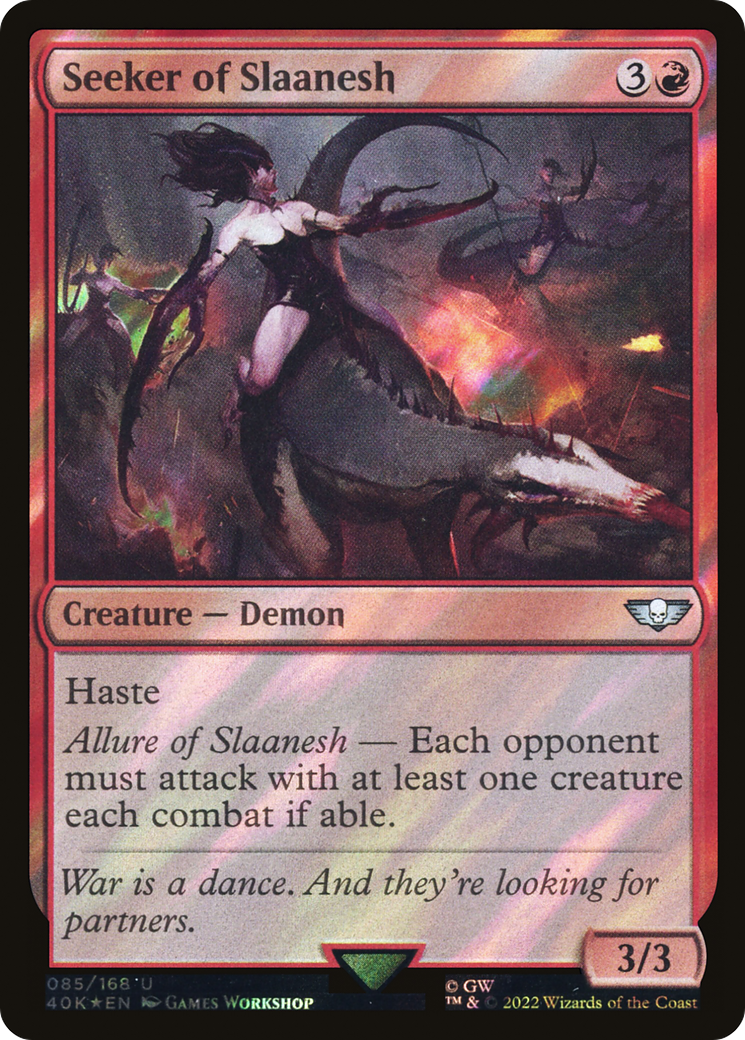 Seeker of Slaanesh (Surge Foil) (40K-085) [Warhammer 40,000 Commander] Foil