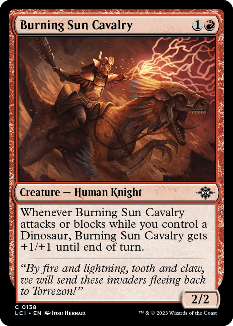 Burning Sun Cavalry (LCI-138) [The Lost Caverns of Ixalan] Foil