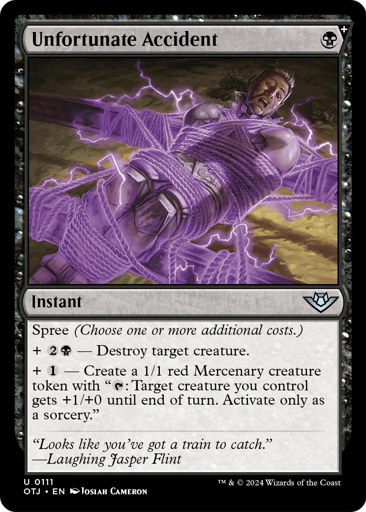 Unfortunate Accident (OTJ-111) [Outlaws of Thunder Junction] Foil