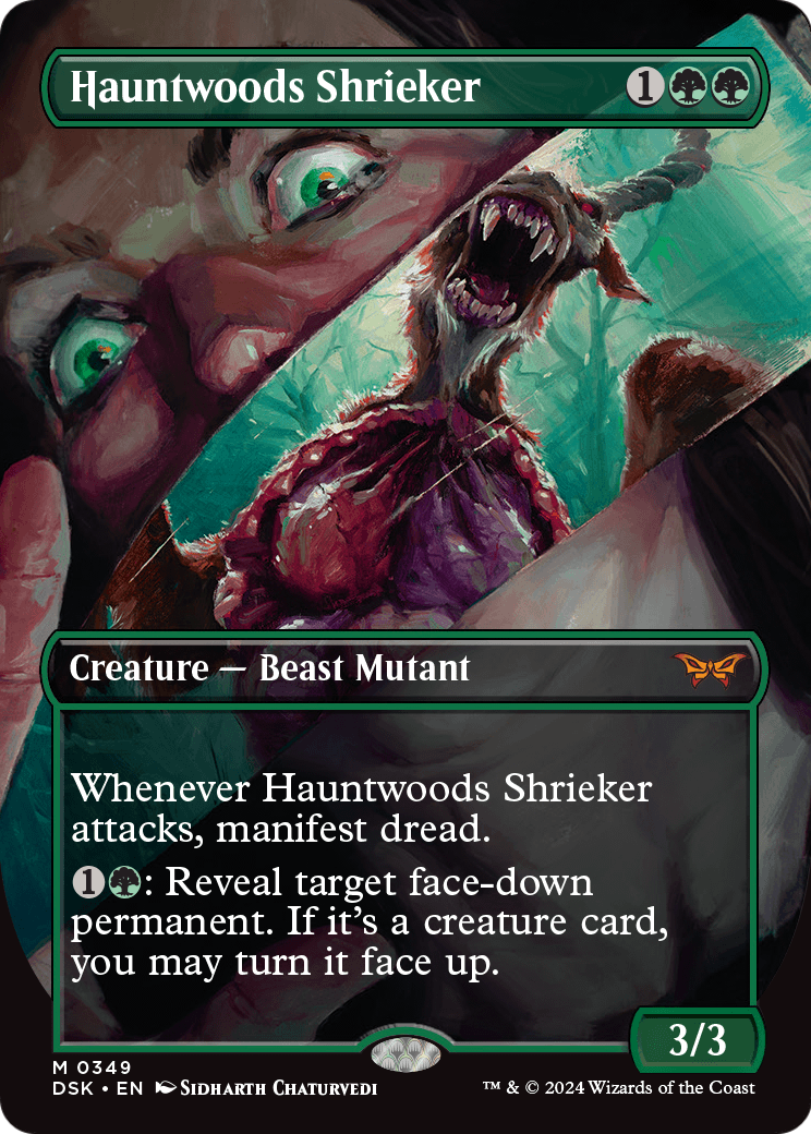 Hauntwoods Shrieker (Borderless) (DSK-349) [Duskmourn: House of Horror] Foil