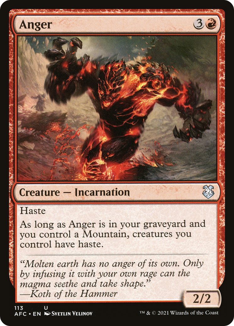 Anger (AFC-113) [Forgotten Realms Commander]