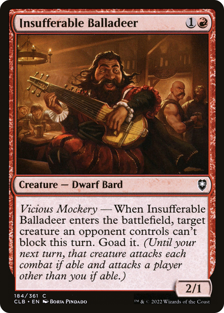 Insufferable Balladeer (CLB-184) [Commander Legends: Battle for Baldur's Gate]