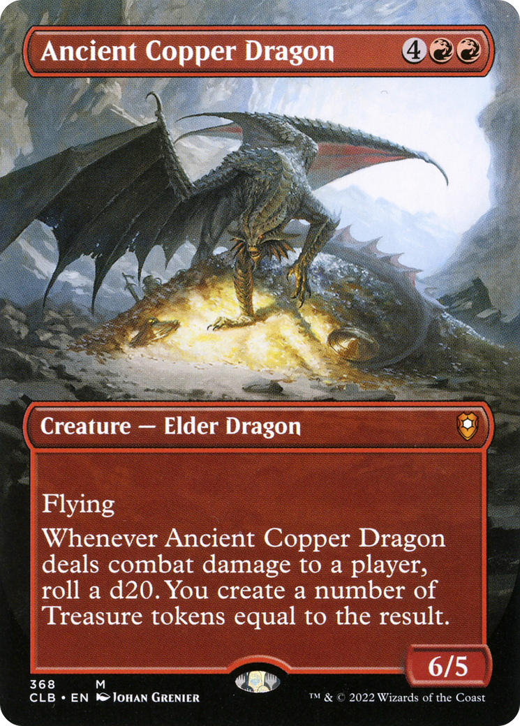 Ancient Copper Dragon (CLB-368) [Commander Legends: Battle for Baldur's Gate] (Borderless) Foil