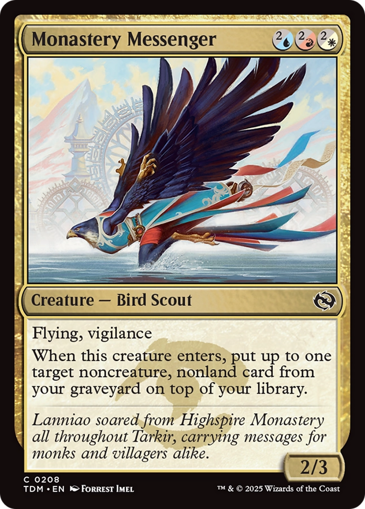 Monastery Messenger (TDM-208) [Tarkir: Dragonstorm] Foil