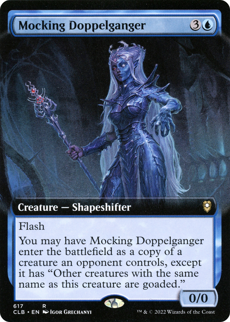 Mocking Doppelganger (CLB-617) [Commander Legends: Battle for Baldur's Gate]: (Extended Art)