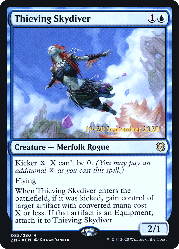 Thieving Skydiver (PRE-85S) [Zendikar Rising Promos] Foil